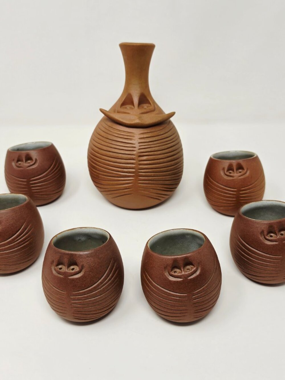 Robert Maxwell Vintage Mid-Century "Beastie" Critter Sake Set Complete Set